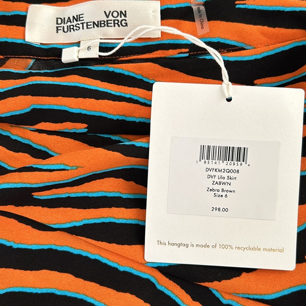 🎉HP🎉 DIANE von FURSTENBERG DVF 
Lilo animal-print midi SZ 6 NWT - Picture 5 of 7